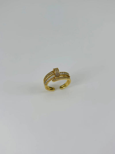 14 K Gold Kaplama Zirkon Taşlı Yüzük