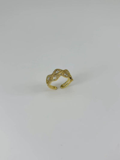 14 K Gold Kaplama Zirkon Taşlı Yüzük