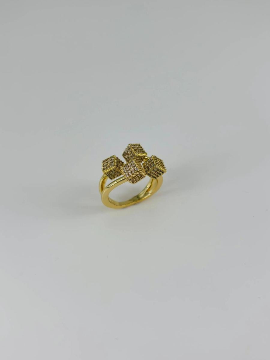 14 K Gold Kaplama Zirkon Taşlı Yüzük