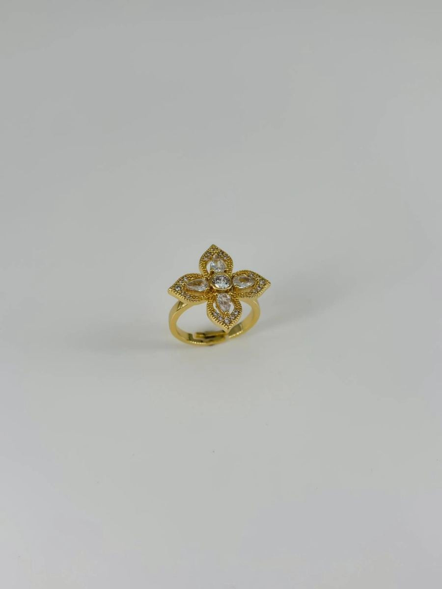 14 K Gold Kaplama Zirkon Taşlı Yüzük