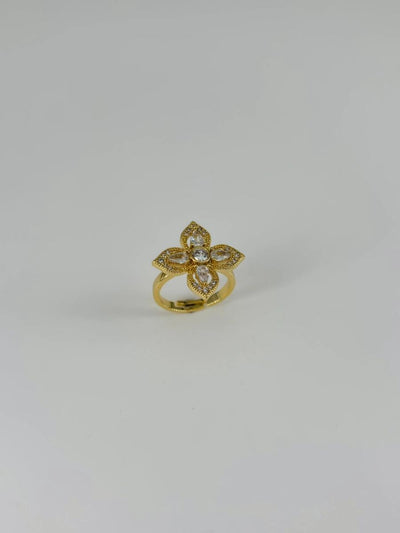 14 K Gold Kaplama Zirkon Taşlı Yüzük