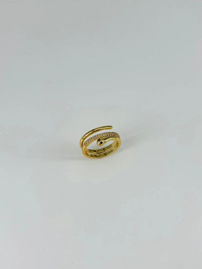 14 K Gold Kaplama Zirkon Taşlı Yüzük