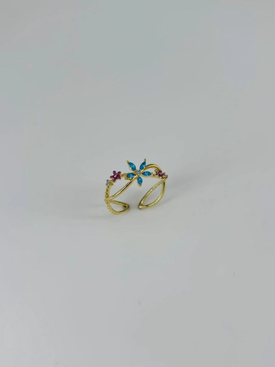 14 K Gold Kaplama Zirkon Taşlı Yüzük