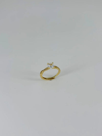 14 K Gold Kaplama Zirkon Taşlı Yüzük
