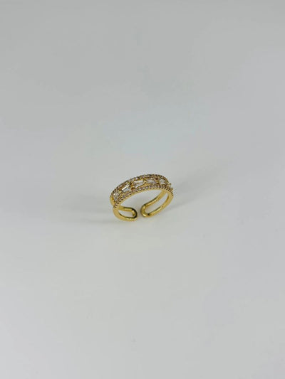 14 K Gold Kaplama Zirkon Taşlı Yüzük