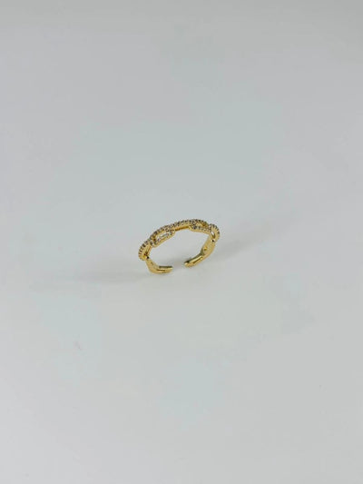 14 K Gold Kaplama Zirkon Taşlı Yüzük