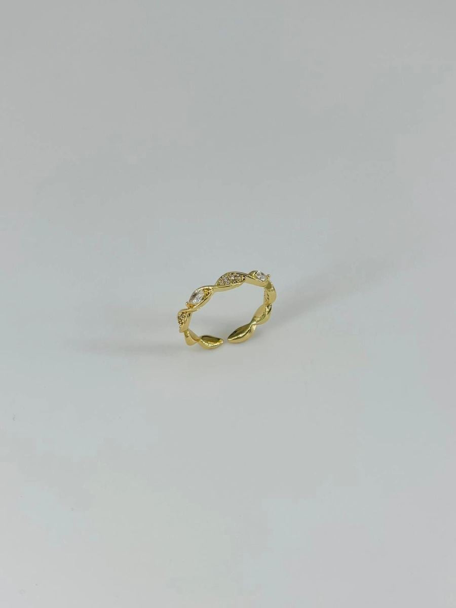 14 K Gold Kaplama Zirkon Taşlı Yüzük