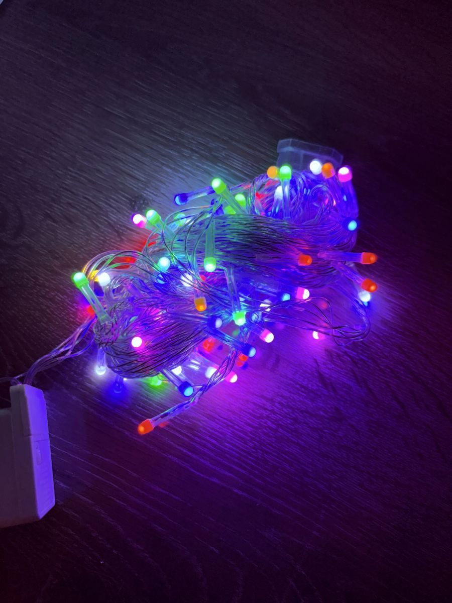 10m 100 Led Damla Uçlu Rgb Işık Şeffaf Kablo Mz-17-10