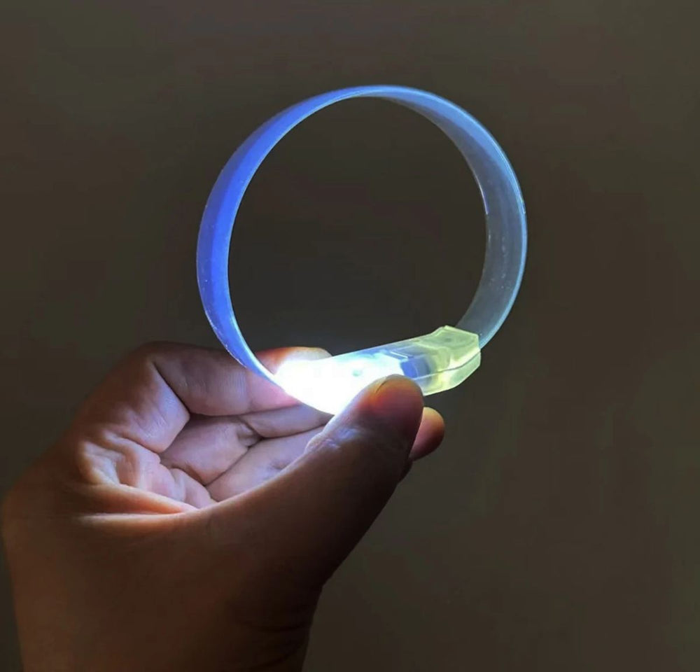 3 Modlu Pilli Led Işıklı Esnek Parti Bilekliği Beyaz