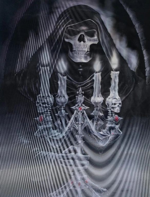 3 Boyutlu Resim 3 Farklı Resim Değişenli Halloween İskelet Tablosu 30x40 Cm - görsel 2