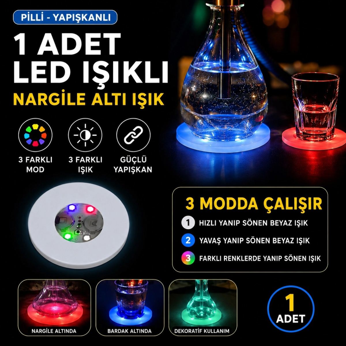 Rgb Led Altı Işık 1 Adet