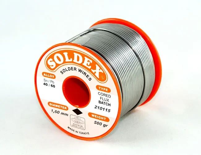 40-60 Lehim Teli 500 Gr 1.2 Mm - Sn:40 / Pb:60
