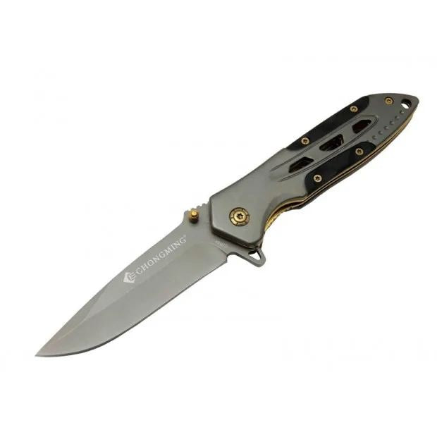 Chongming Cm84 Çakı Titanyum Gold 20 Cm Manuel, Kemerlikli