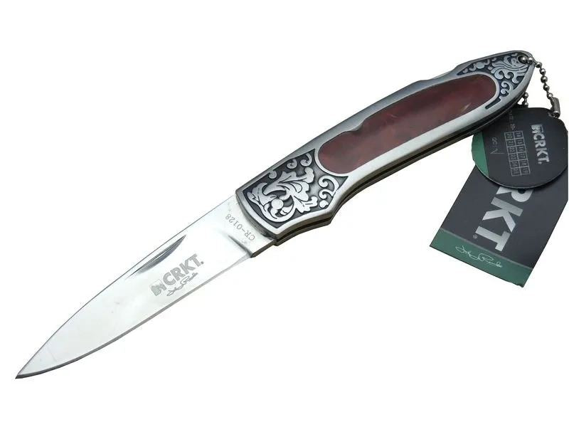 Cr 0128 Rd Kamp Çakı 18 Cm - Metal Desenli Sap, Kılıflı, Kutulu