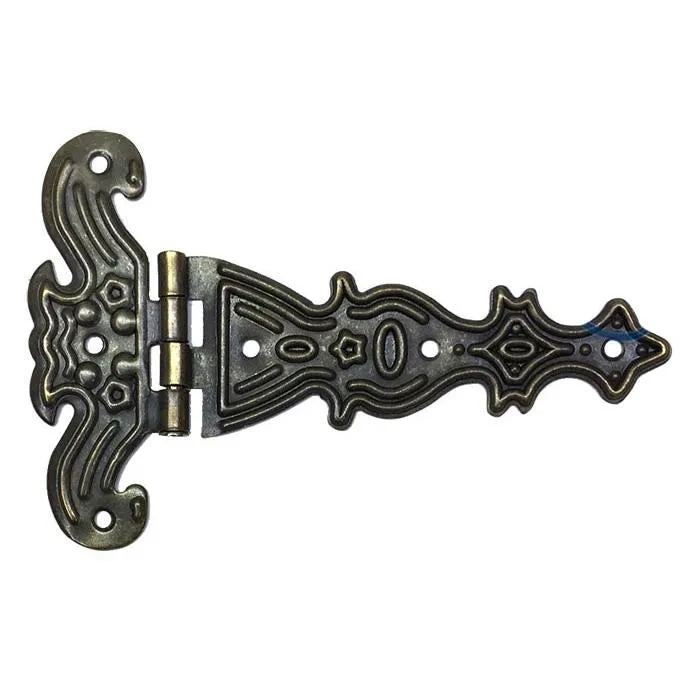 Dekoratif, Sac Tek Kuyruklu Menteşe - 69x102 Mm, Büyük, Antik, 1 Adet