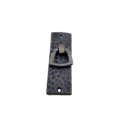 Antika Tarz Dekoratif Pirinç Dik Dövme Mobilya Kulbu - 90x31 Mm, Oksit