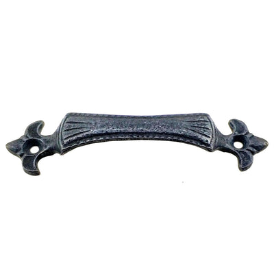 Antika Tarz Dekoratif Pirinç Lale Mobilya Kulbu - 27x115 Mm, Oksit