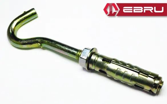 Gömlekli Kancalı Çelik Dübel M6 - 100 Adet