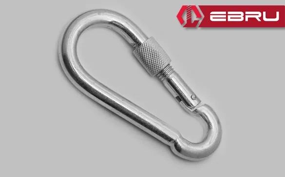 Vidalı Karabina, Kanca, Çengel 10mm - 25 Adet