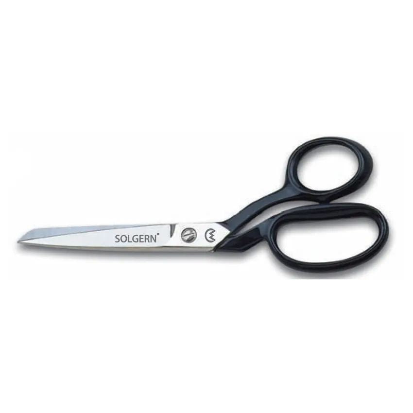 232-9 Tekstil / Yatık Regula Makası No: 9 İnç / 22,86 Cm - Nikel Kaplama, Siyah Saplı