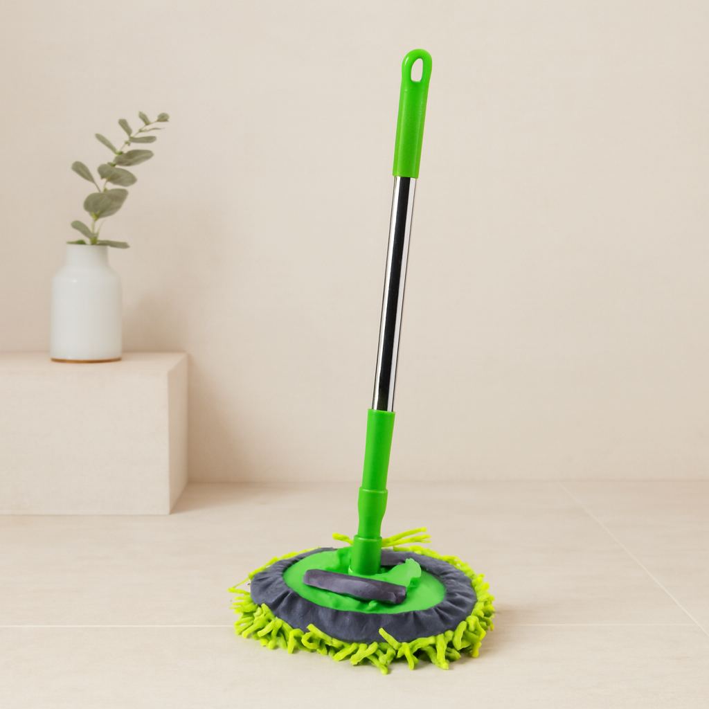 25 cm Oval Mikrofiber Mop - Uzayan Metal Sap (54-90 cm)