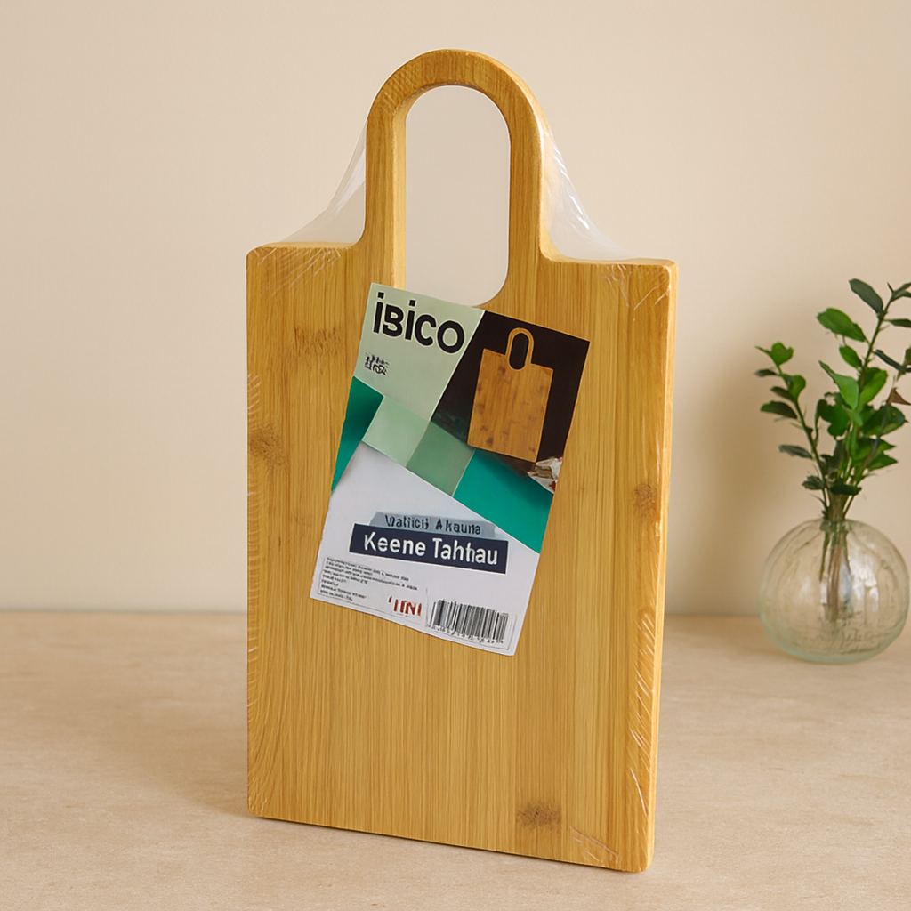 Bambu Kesme Tahtası Oval Kulplu 20x37 cm