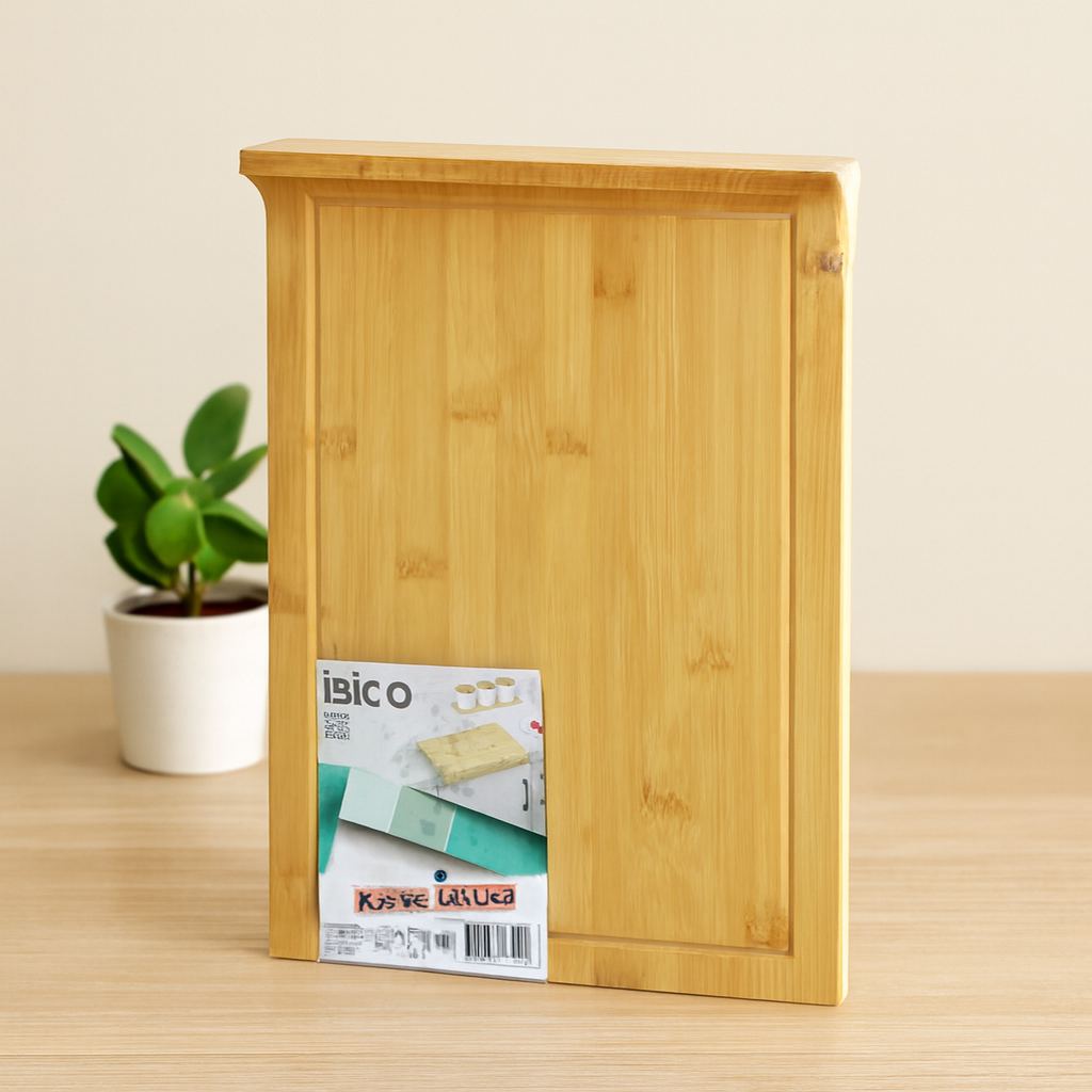 Bambu Kesme Tahtası 25x35 cm (Kanallı, Kenar Destekli)