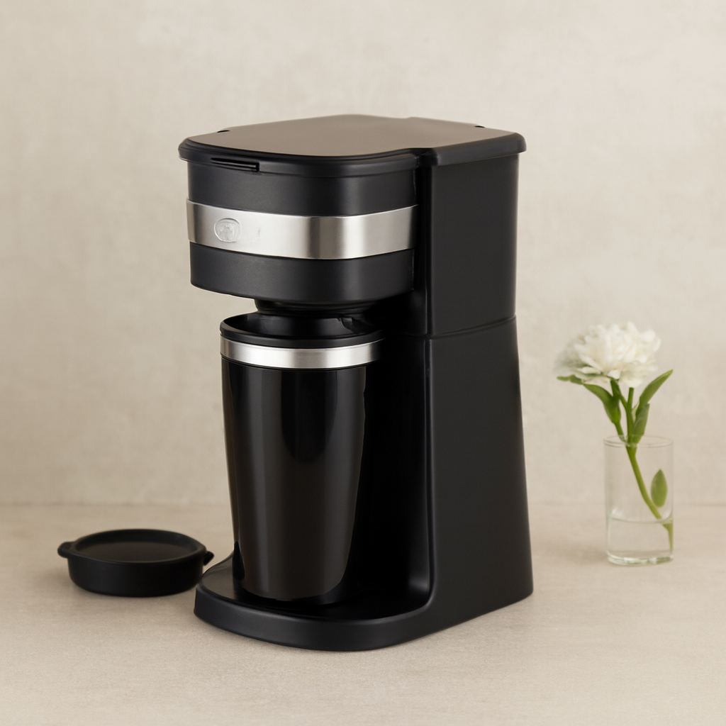 Filtre Kahve Makinesi 700W 400ml Portatif Çelik Bardak