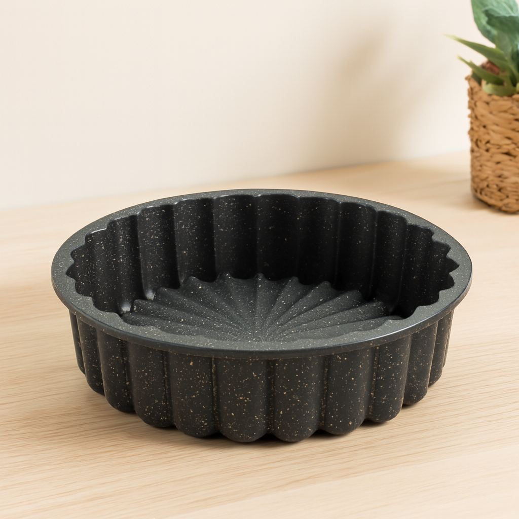 26 cm Döküm Tart & Kek Kalıbı Siyah