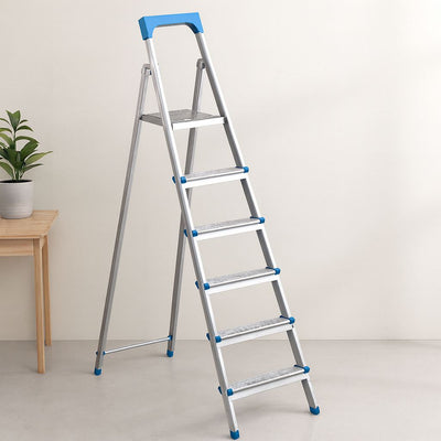 5+1 Basamaklı Metal Merdiven 125 cm - 120 kg Kapasiteli