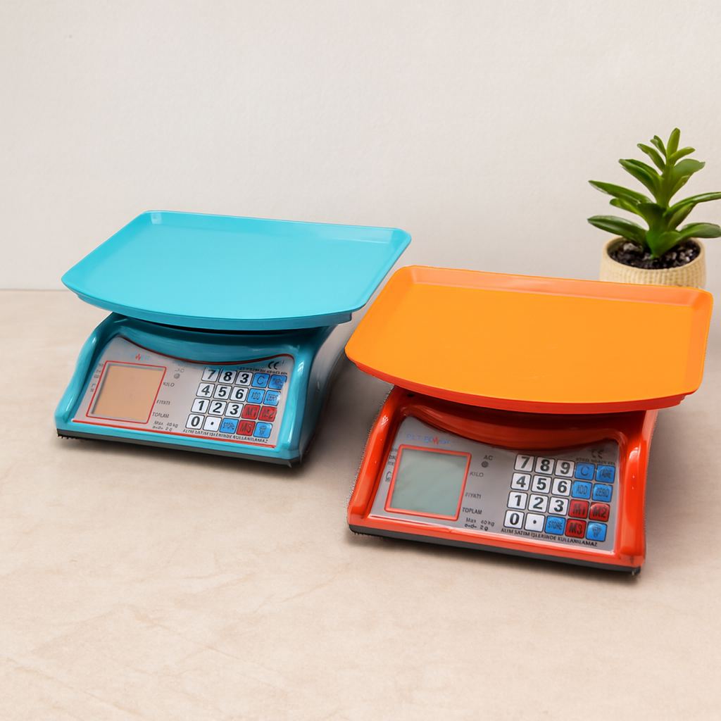 Dijital Karpuz Terazisi 40kg/2g - 3 Fiyat Hafızalı, Şarjlı