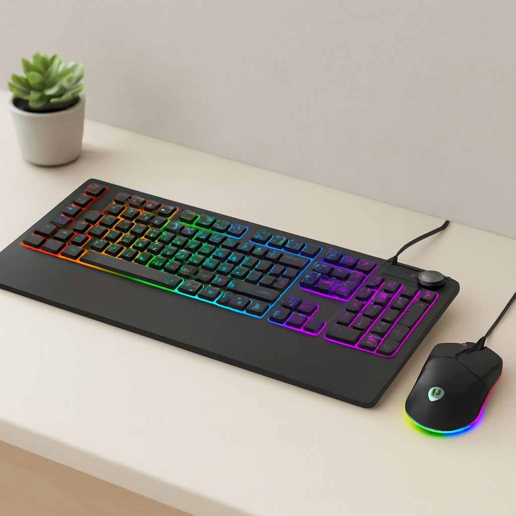 Mekanik Oyuncu Klavye ve RGB Mouse Seti (USB, 12800 DPI)
