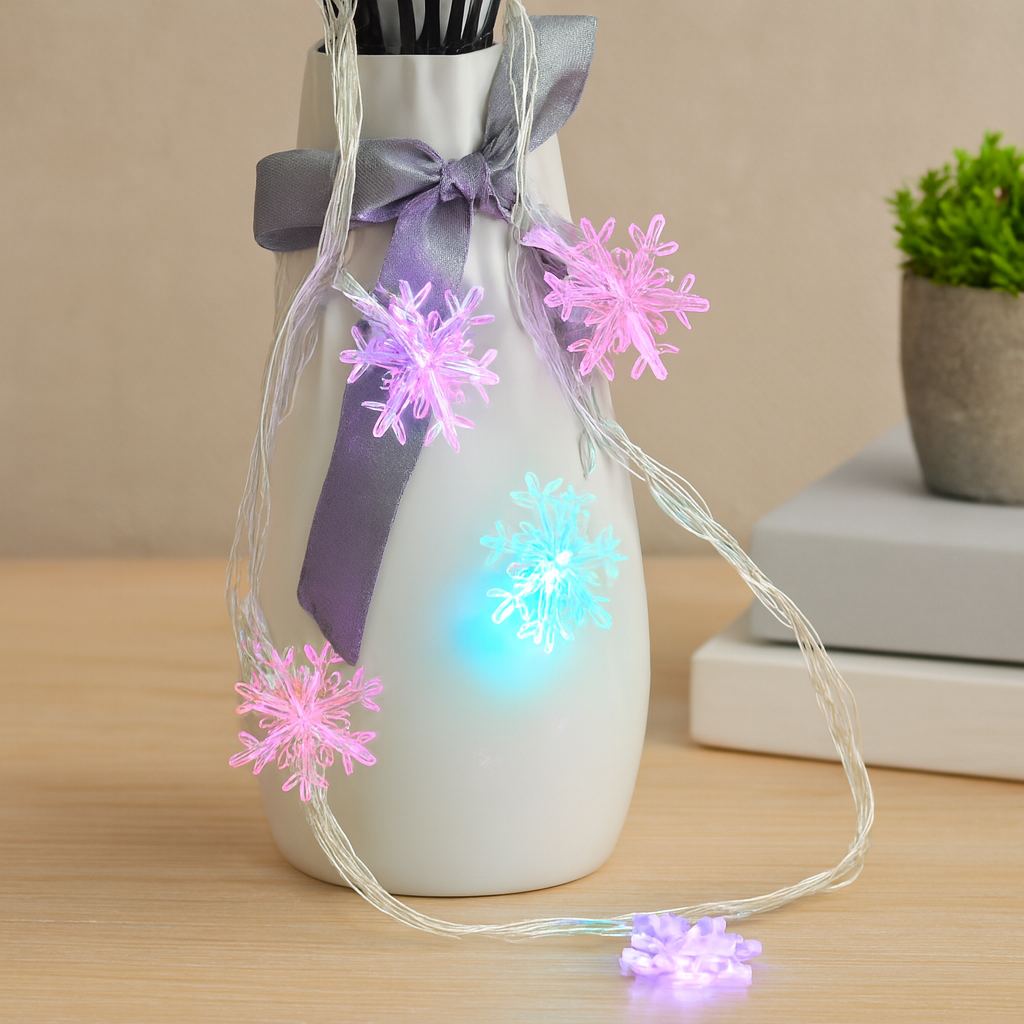 Peri LED Dekor Lambası 3m Pilli 2 Fonksiyon (Gün Işığı & Kar Tanesi)