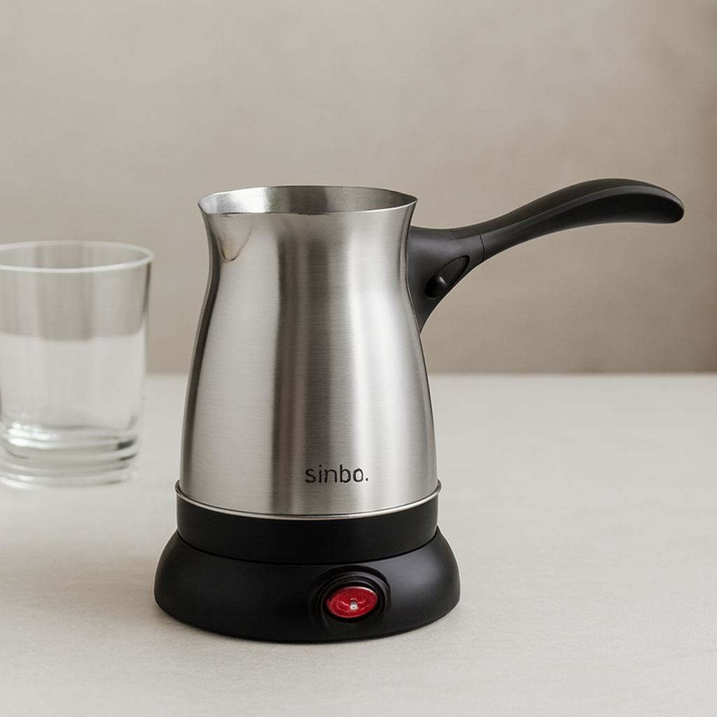 Elektrikli Cezve Türk Kahvesi 500 ml 6 Fincan Çelik