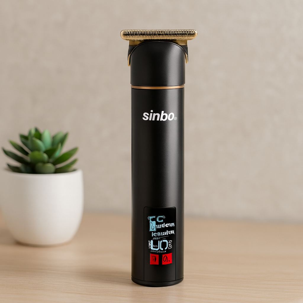 USB Şarjlı LCD Saç ve Sakal Kesme Makinesi - Alüminyum Gövde