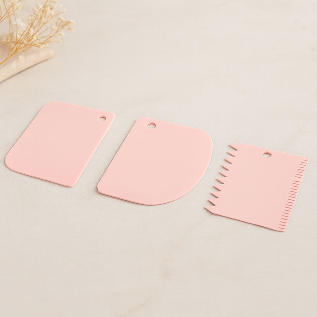 Plastik Hamur Kesici ve Kazıyıcı 3'lü Set