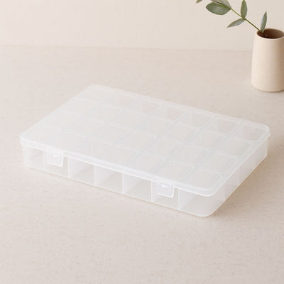 28 Bölmeli Organizer Kutusu - Plastik Şeffaf Kapak