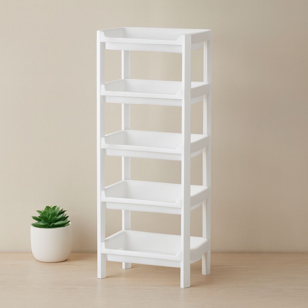 5 Katlı Geniş Sepet Raf Organizer (355x220x870 mm)