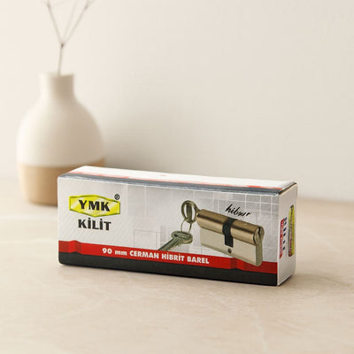 90mm Nikel Saten Cerman Barel Silindir (2 Anahtar)