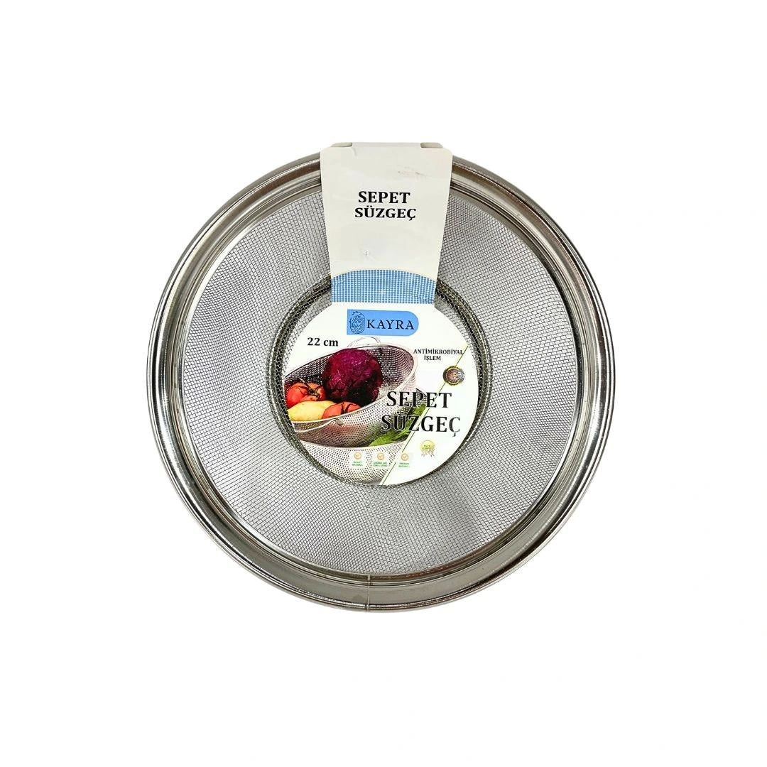 Kulpsuz Metal Sepet Süzgeç 22 cm