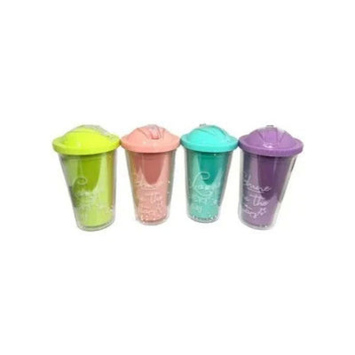 Pastel Renk Pipetli Bardak Matara 450 ml