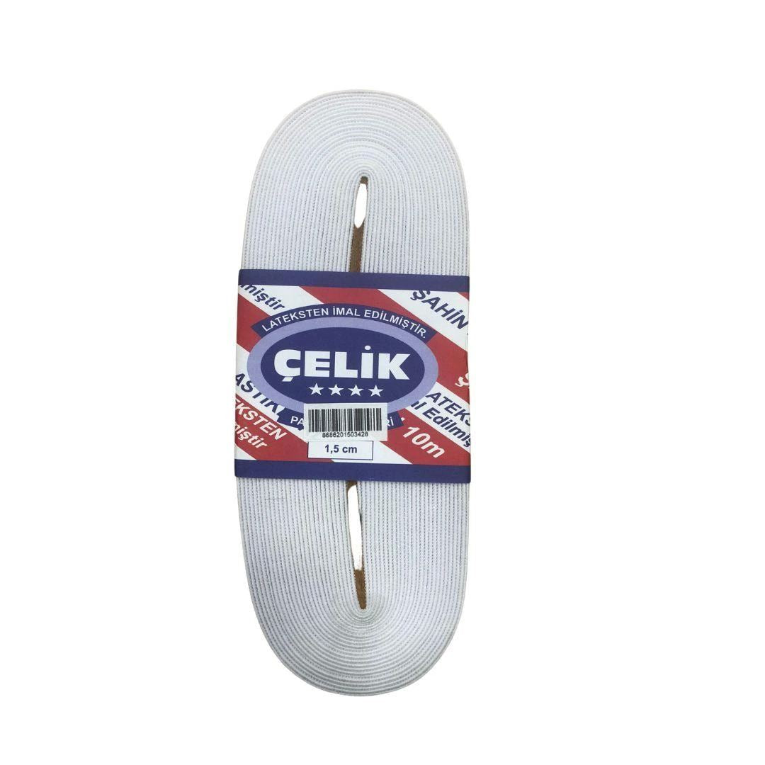 10 m 1.5 cm Beyaz Paça Lastiği