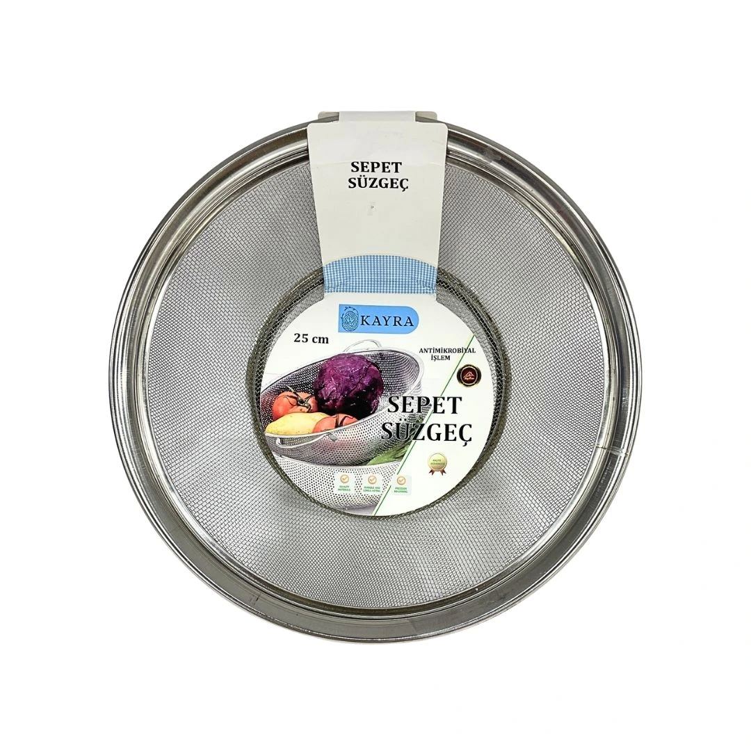 25 cm Kulpsuz Metal Sepet Süzgeç