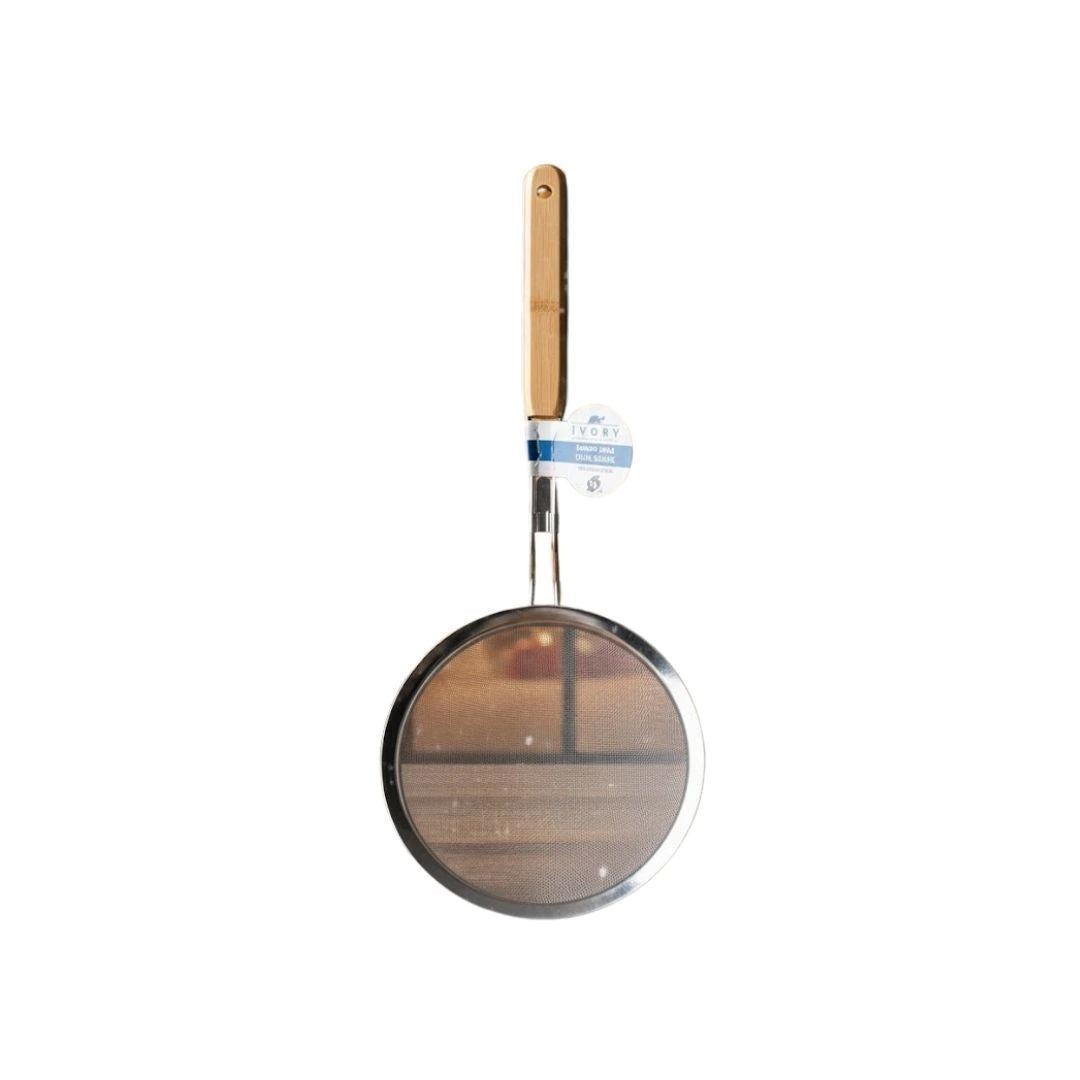 Bambu Saplı Çelik Süzgeç 16 cm