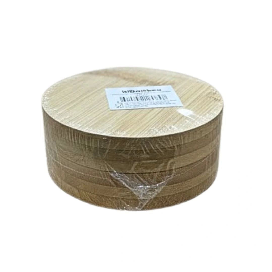 6'li Yuvarlak Bambu Çay Tabağı