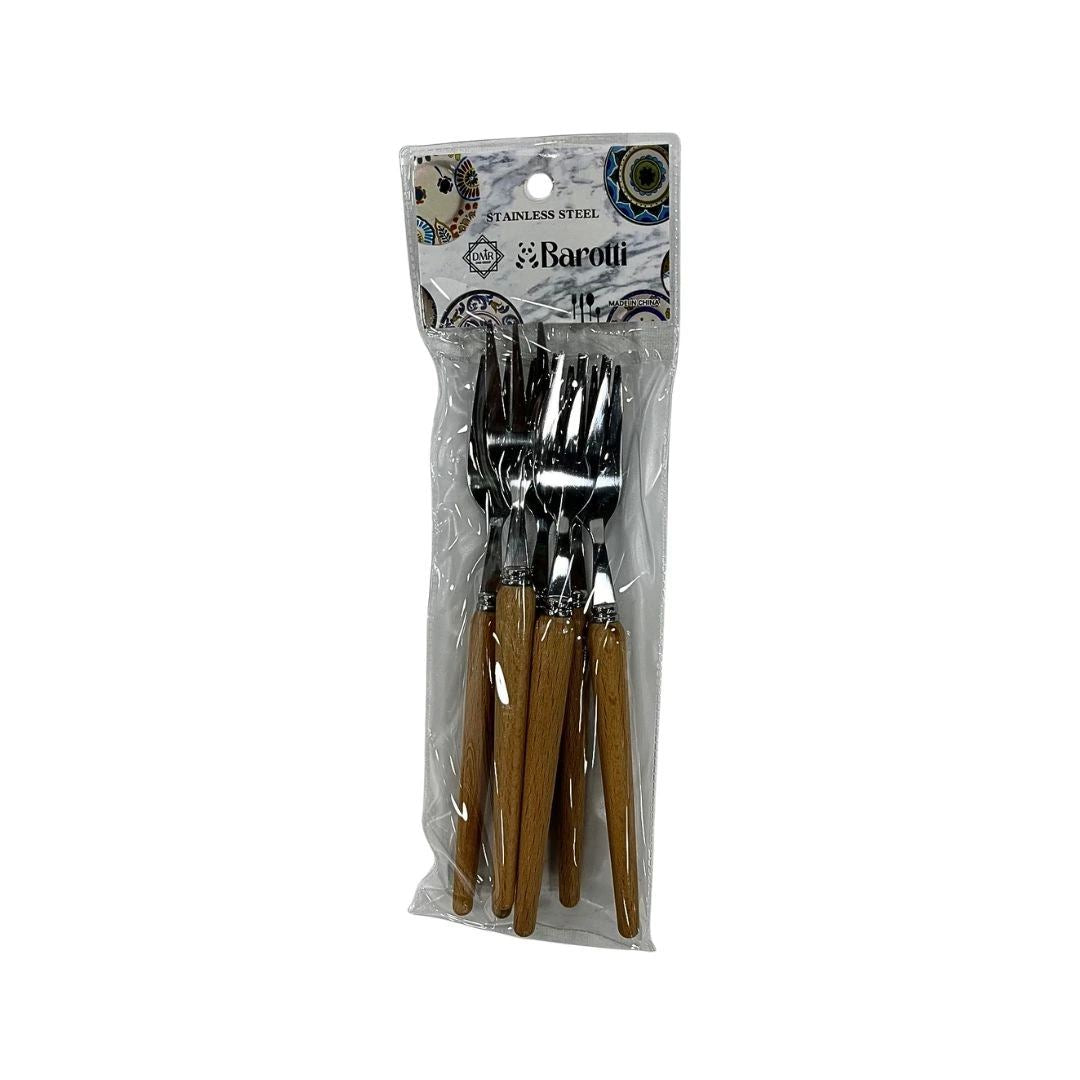 Ahşap Saplı Metal Küçük Çatal