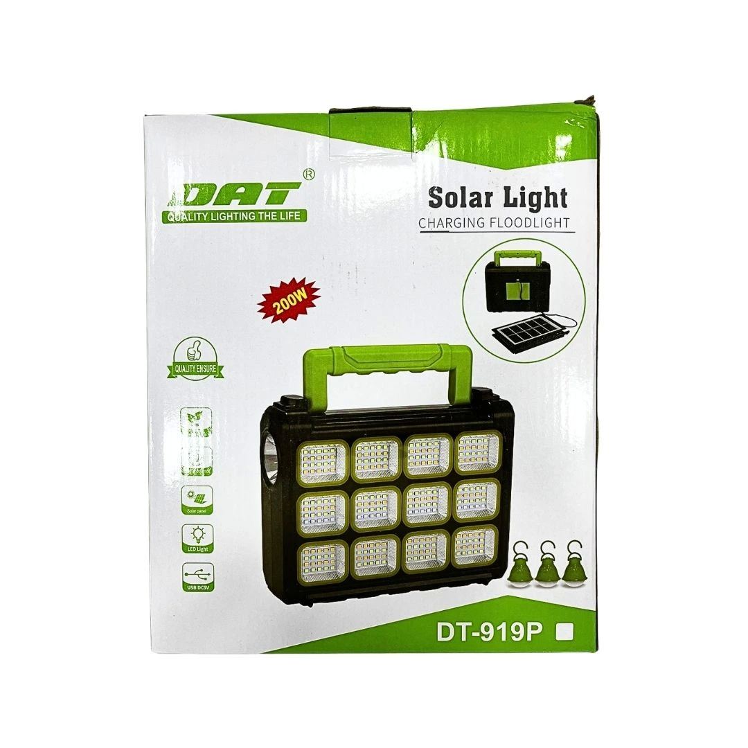 200W USB Şarjlı Solar Projektör