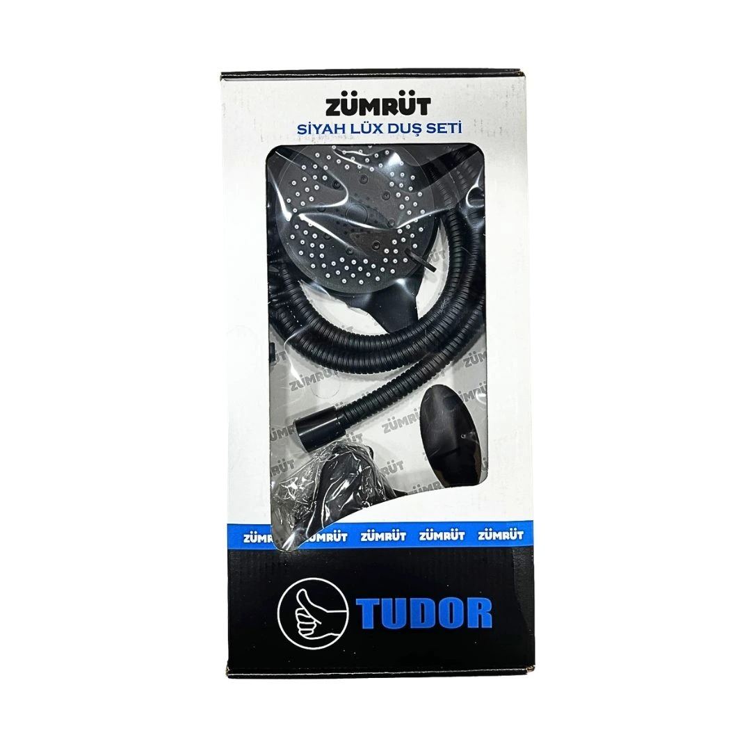 Siyah Lüx Duş Seti Kutulu