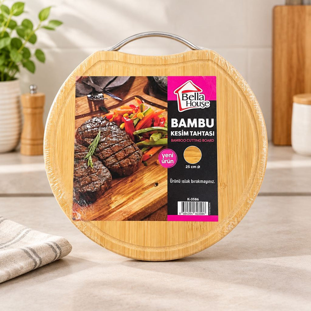 Yuvarlak Ahşap Kesim Panosu