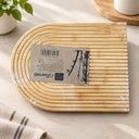 Bambu Oval Çizgili Sunumluk - 1